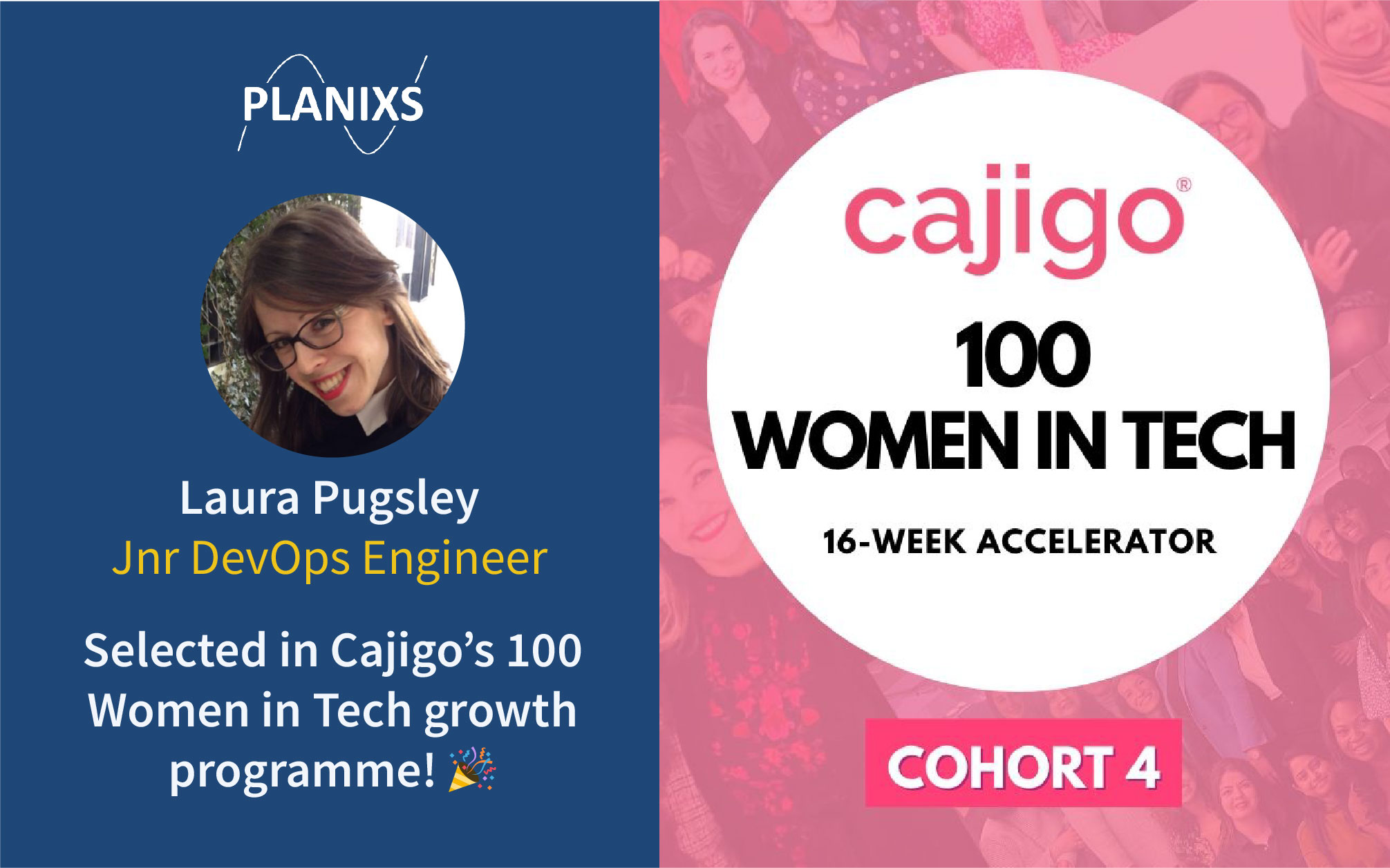 Laura Pugsley of Planixs chosen for Cajigo's 100 Women in Tech